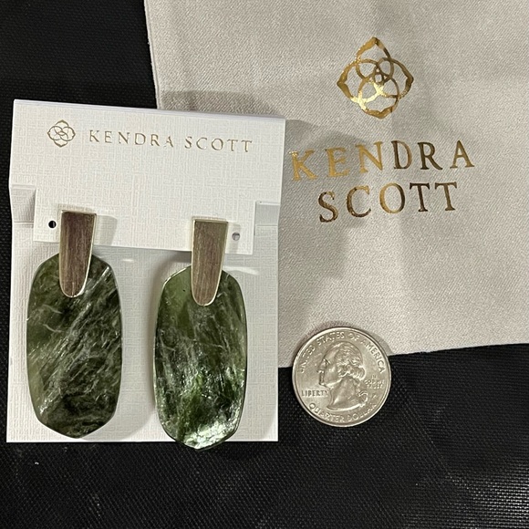Kendra Scott Aragon Sage Mica&14K Gold Plated Drop Earrings NWT - Picture 7 of 12